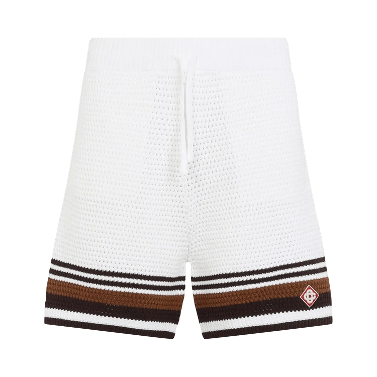 Casablanca Crochet Shorts 'White'