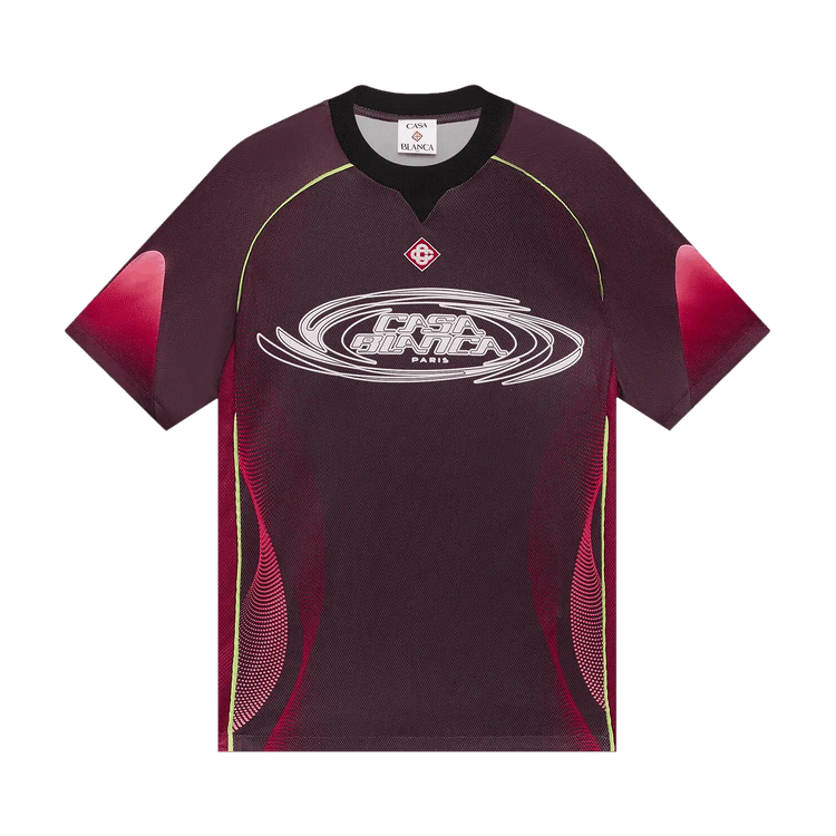 Casablanca Gradient Short-Sleeve Football Top 'Aubergine'
