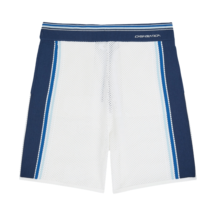 Casablanca Mesh Stripe Shorts 'White'