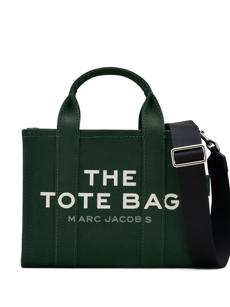 Marc Jacobs Logo Printed Zip-Up Small Tote Bag