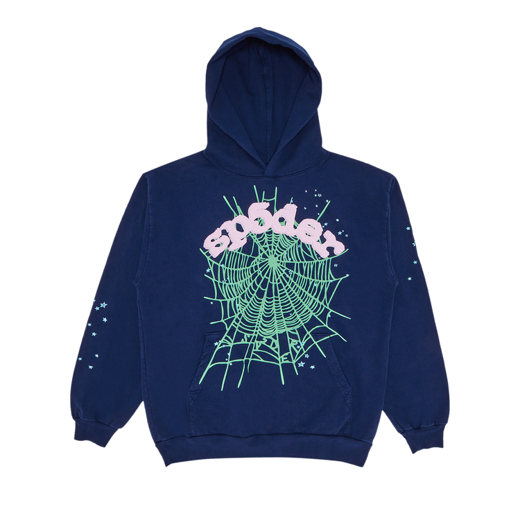 Sp5der OG Web Hoodie 'Navy'
