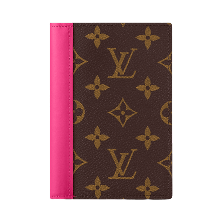 Louis Vuitton Passport Cover 'Pondichery Pink/Brown Monogram Canvas'