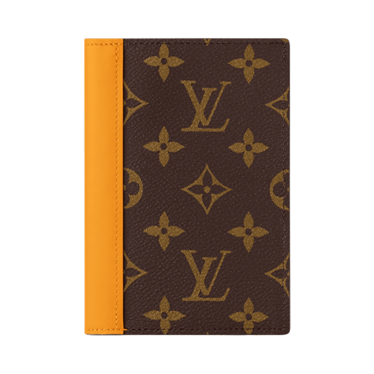 Louis Vuitton Passport Cover 'Safran Yellow/Brown Monogram Canvas'