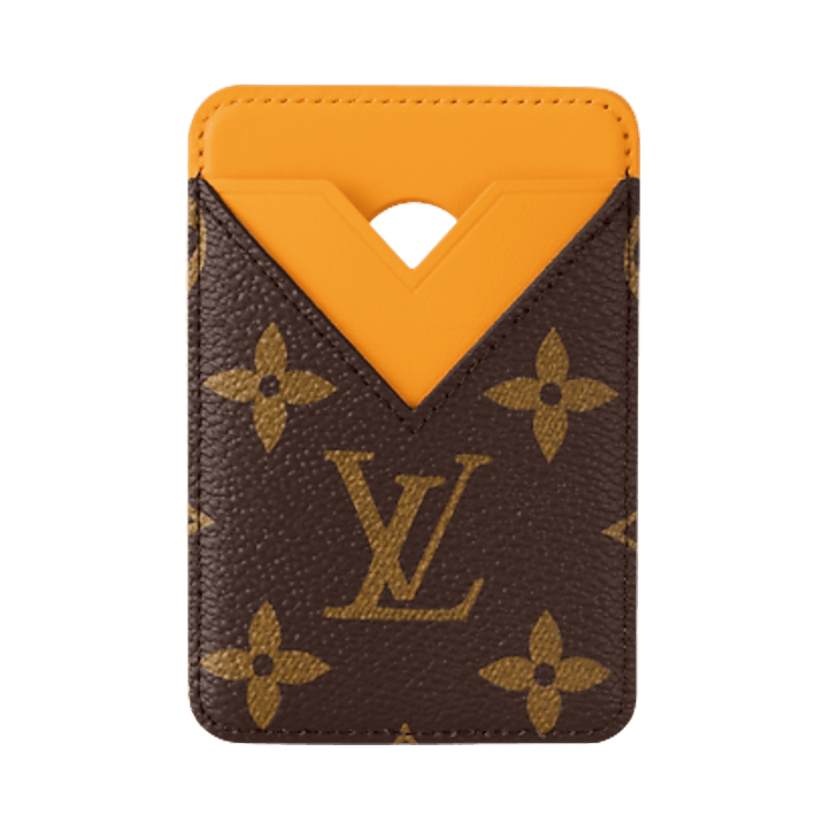 Louis Vuitton Magnetic Card Holder 'Safran Yellow/Brown Monogram Canvas'