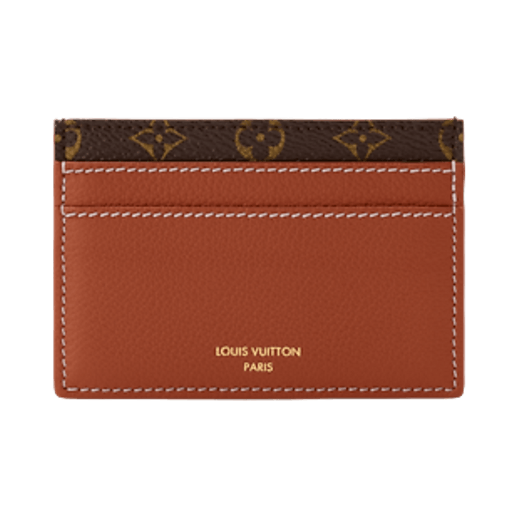 Louis Vuitton Double Card Holder Low Key 'Cognac Calf Leather'