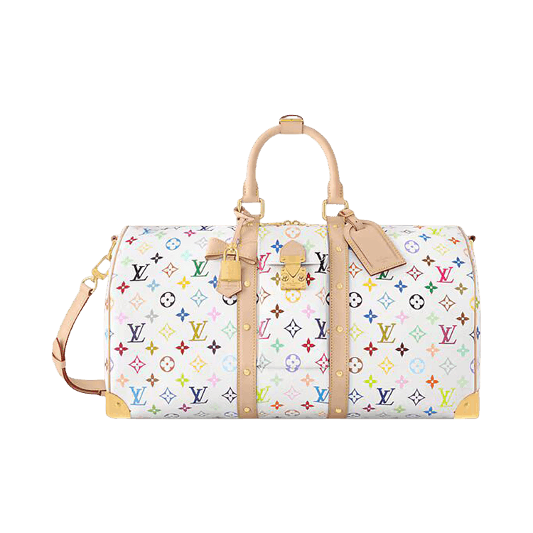 Louis Vuitton x Takashi Murakami Keepall Bandoulière 45 'Multicolor/White Monogram Canvas'