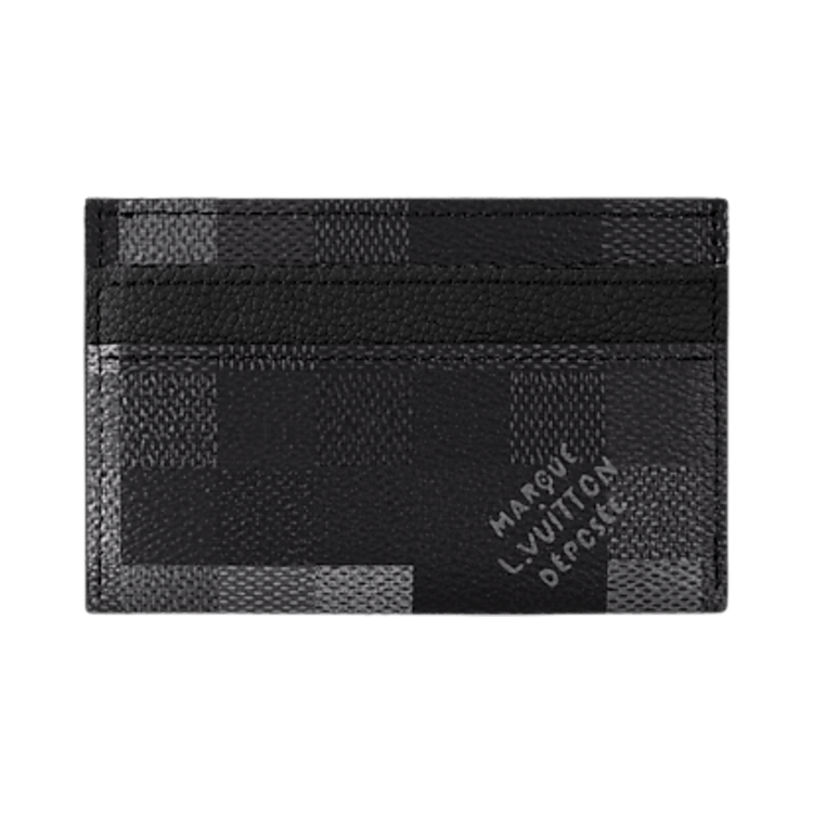 Louis Vuitton Double Card Holder 'Damoflage Black Canvas'