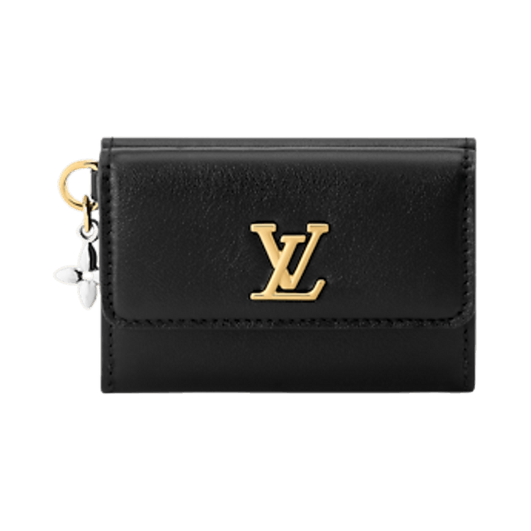 Louis Vuitton Mini Trifold Wallet LV Bloom 'Black Calfskin Leather'