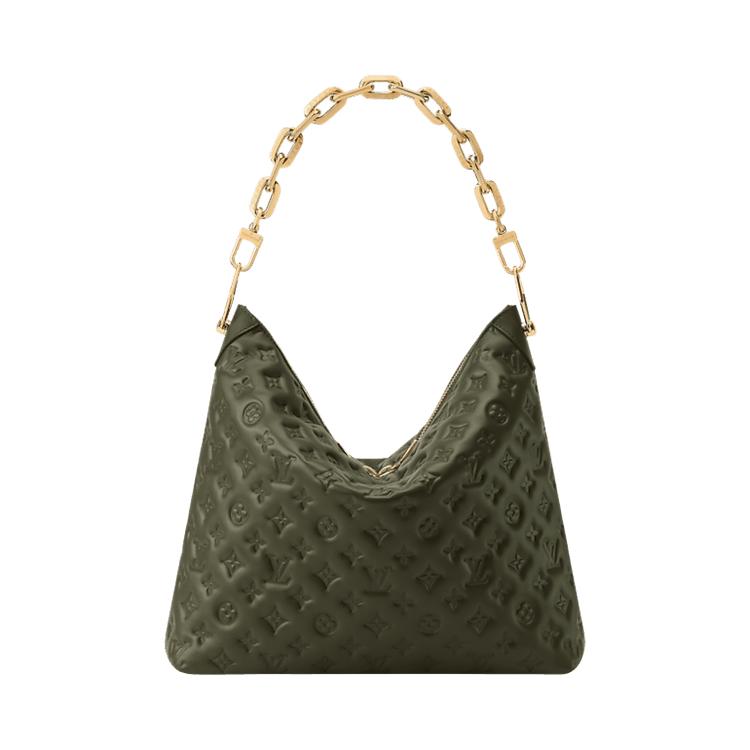 Louis Vuitton Coussin Hobo MM 'Dark Puffy Khaki Monogram Calf Leather'