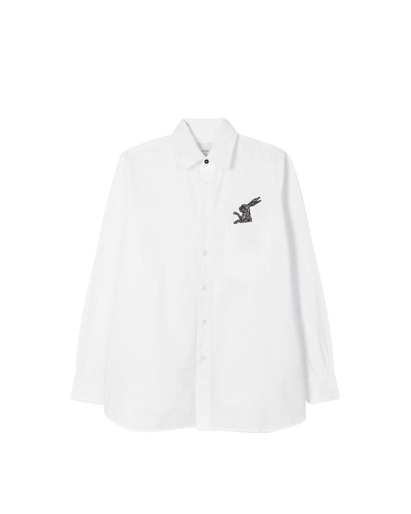 Paul Smith Oversized Rabbit Embroidered Shirt