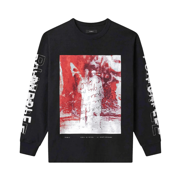 PURPLE BRAND Inferno Graphic Long-Sleeve Tee 'Black'