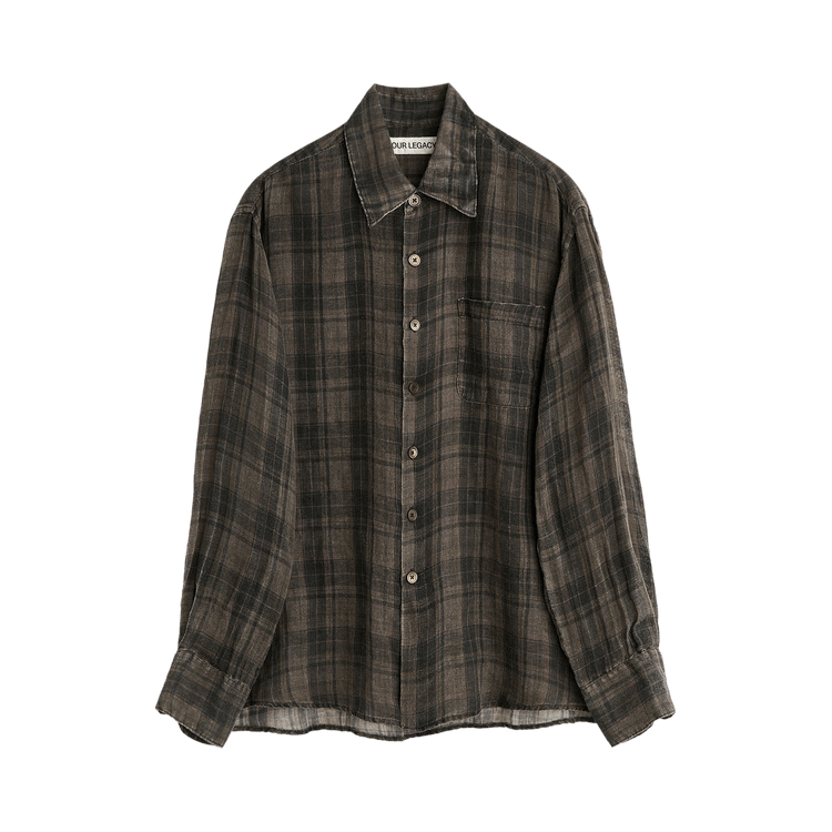 Our Legacy Above Shirt 'Penumbra Check Sheercoat Linen'