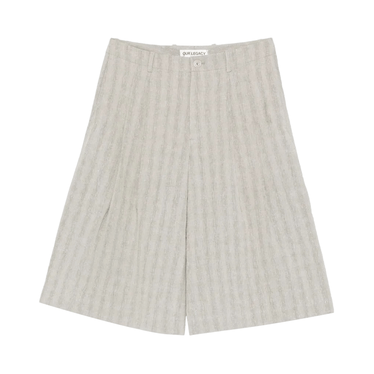 Our Legacy Split Shorts 'Sage Trail Check Dryline Weave'