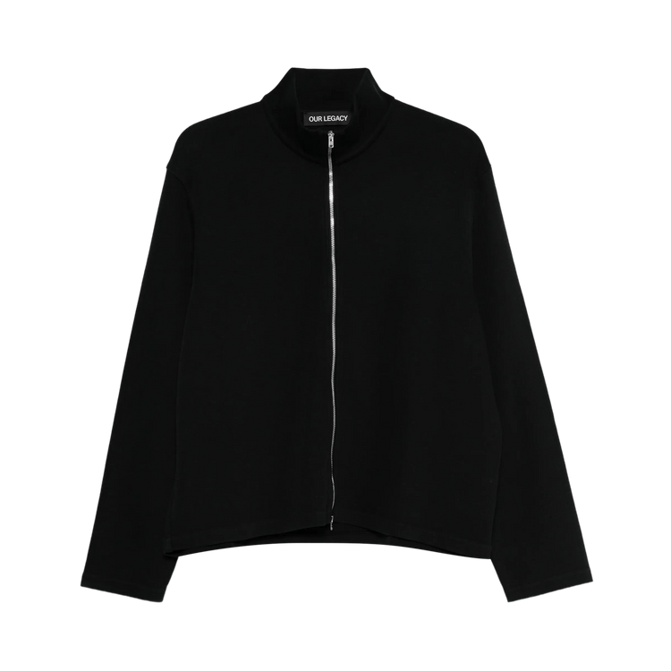 Our Legacy Shrunken Full Zip Jacket 'Black Athletic Rib'