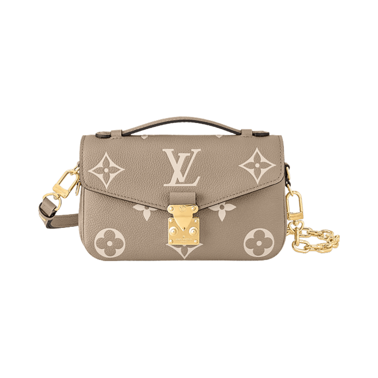 Louis Vuitton Pochette Metis East West 'Tourterelle Gray/Cream Monogram Embossed Empreinte Cowhide Leather'