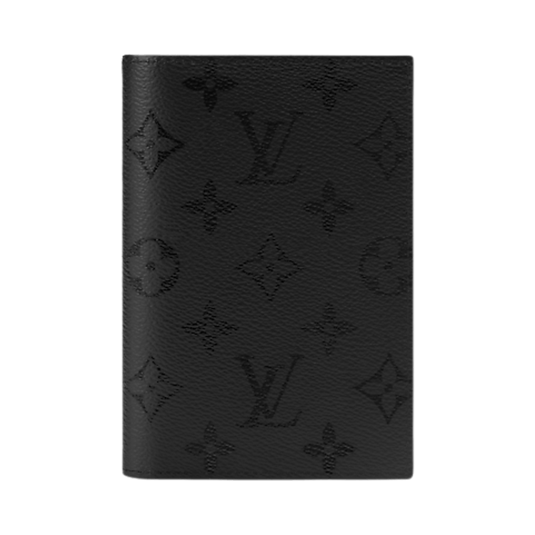 Louis Vuitton Passport Cover 'Black Monogram Midnight Canvas'