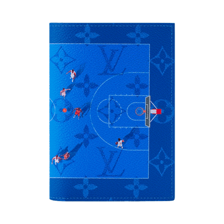 Louis Vuitton Passport Cover 'Basketball Blue Monogram Canvas'