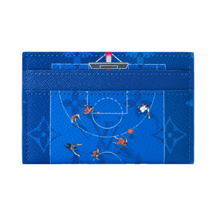 Louis Vuitton Double Card Holder 'Basketball Blue Monogram Canvas'