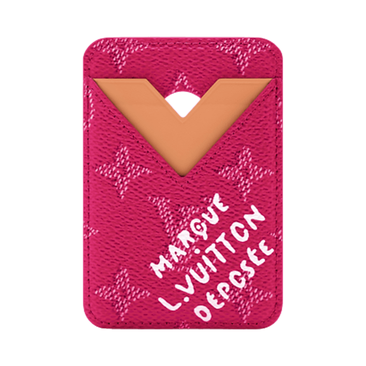 Louis Vuitton Magnetic Card Holder 'Rose Pondichery Monogram Canvas'