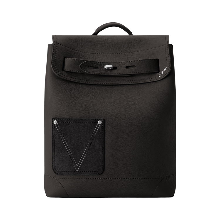 Louis Vuitton Steamer Backpack 'Black Lv Touch Calfskin Leather'