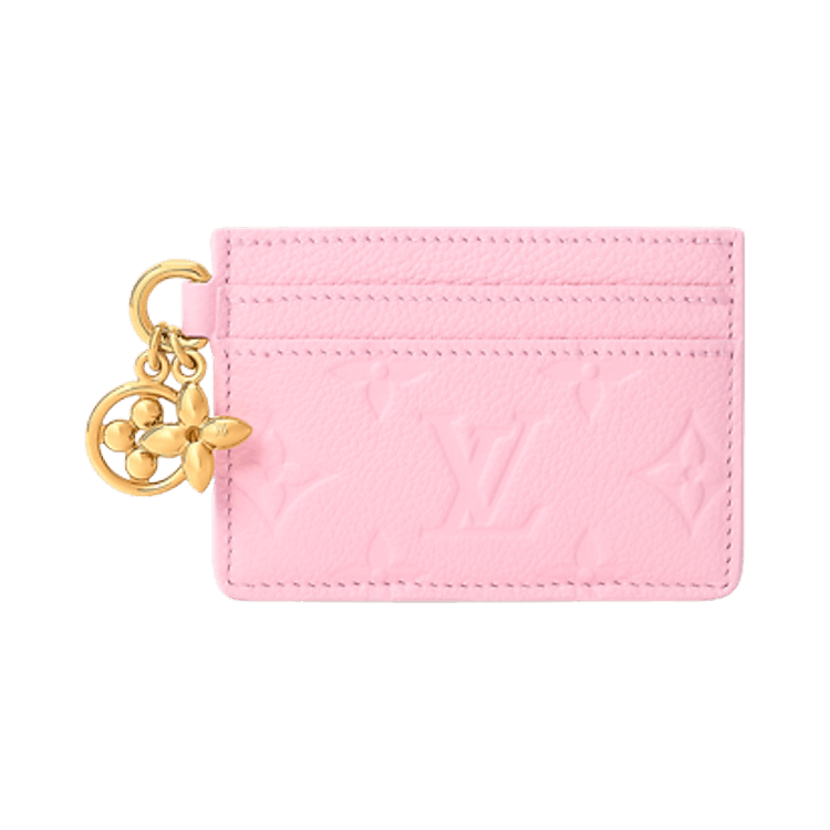 Louis Vuitton Lv Charms Card Holder 'Confetti Pink Monogram Embossed Empreinte Cowhide Leather'