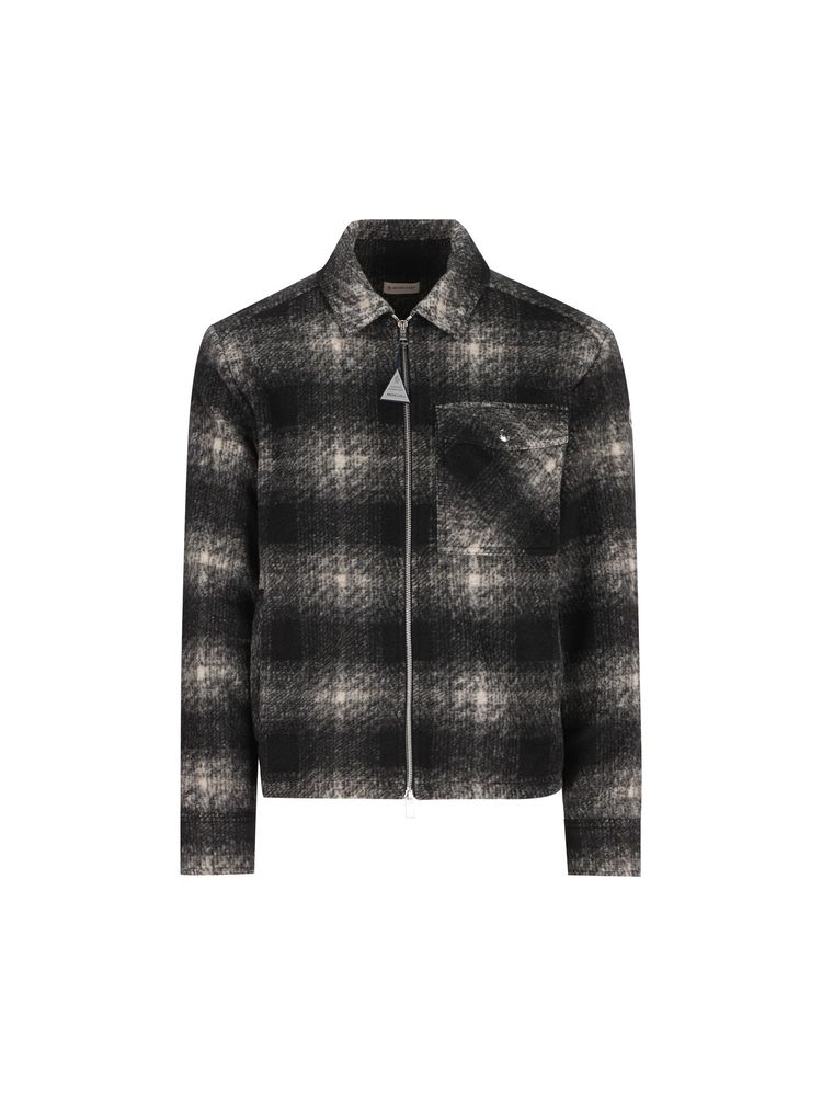 Moncler Checked Zip-Up Jacket
