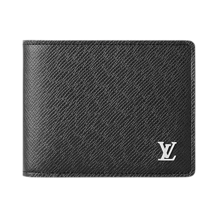 Louis Vuitton Multiple Wallet 'Black Taiga Cowhide Leather'