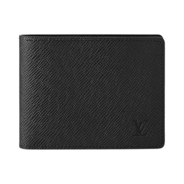 Louis Vuitton Multiple Wallet 'Black Taiga Leather'