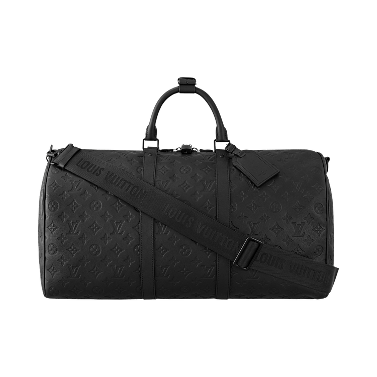 Louis Vuitton Keepall Bandoulière 50 'Black Monogram Shadow Calfskin Leather'
