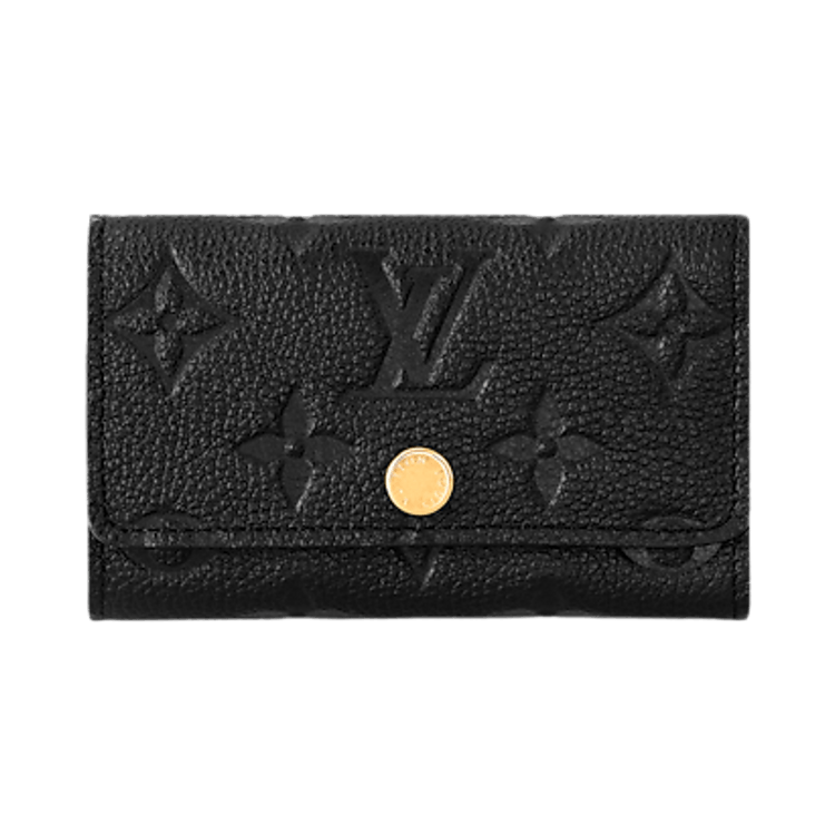 Louis Vuitton 6 Key Holder 'Black Monogram Embossed Empreinte Cowhide Leather'