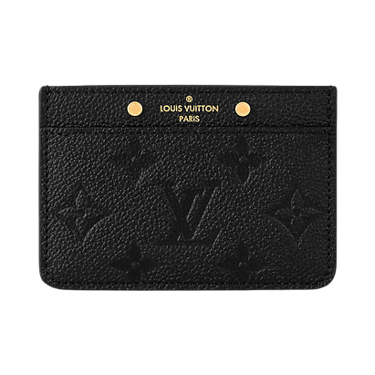 Louis Vuitton Card Holder 'Black Monogram Embossed Empreinte Cowhide Leather'