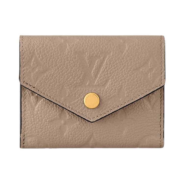 Louis Vuitton Zoé Wallet 'Tourterelle Gray Monogram Embossed Empreinte Cowhide Leather'