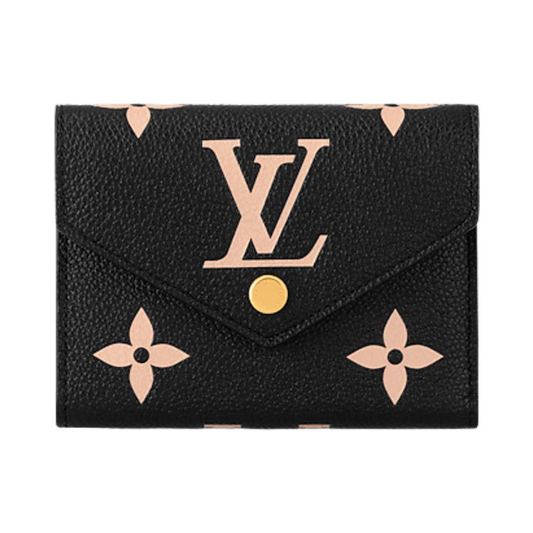 Louis Vuitton Victorine Wallet 'Black/Beige Monogram Embossed Empreinte Cowhide Leather'