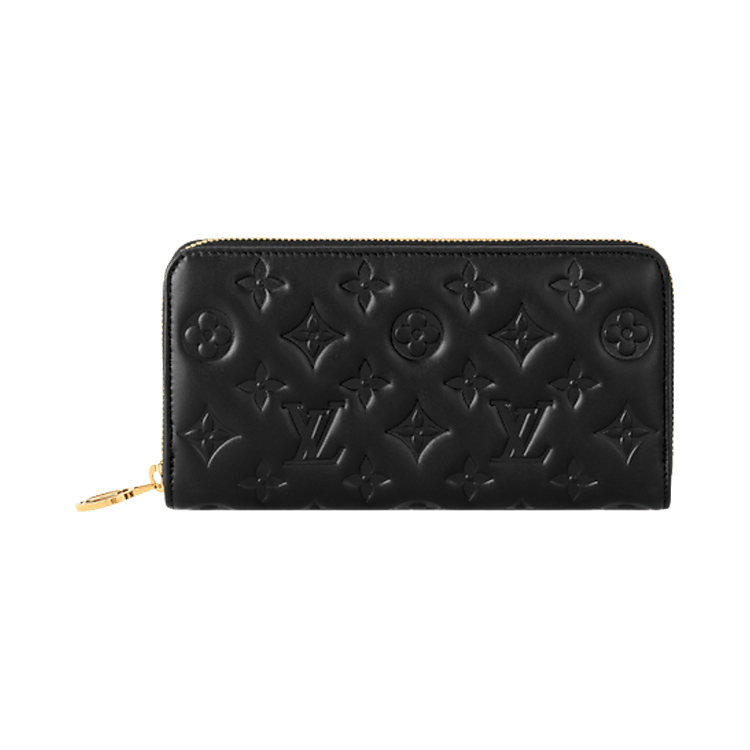 Louis Vuitton Zippy Wallet 'Black Monogram Embossed Lambskin Leather'