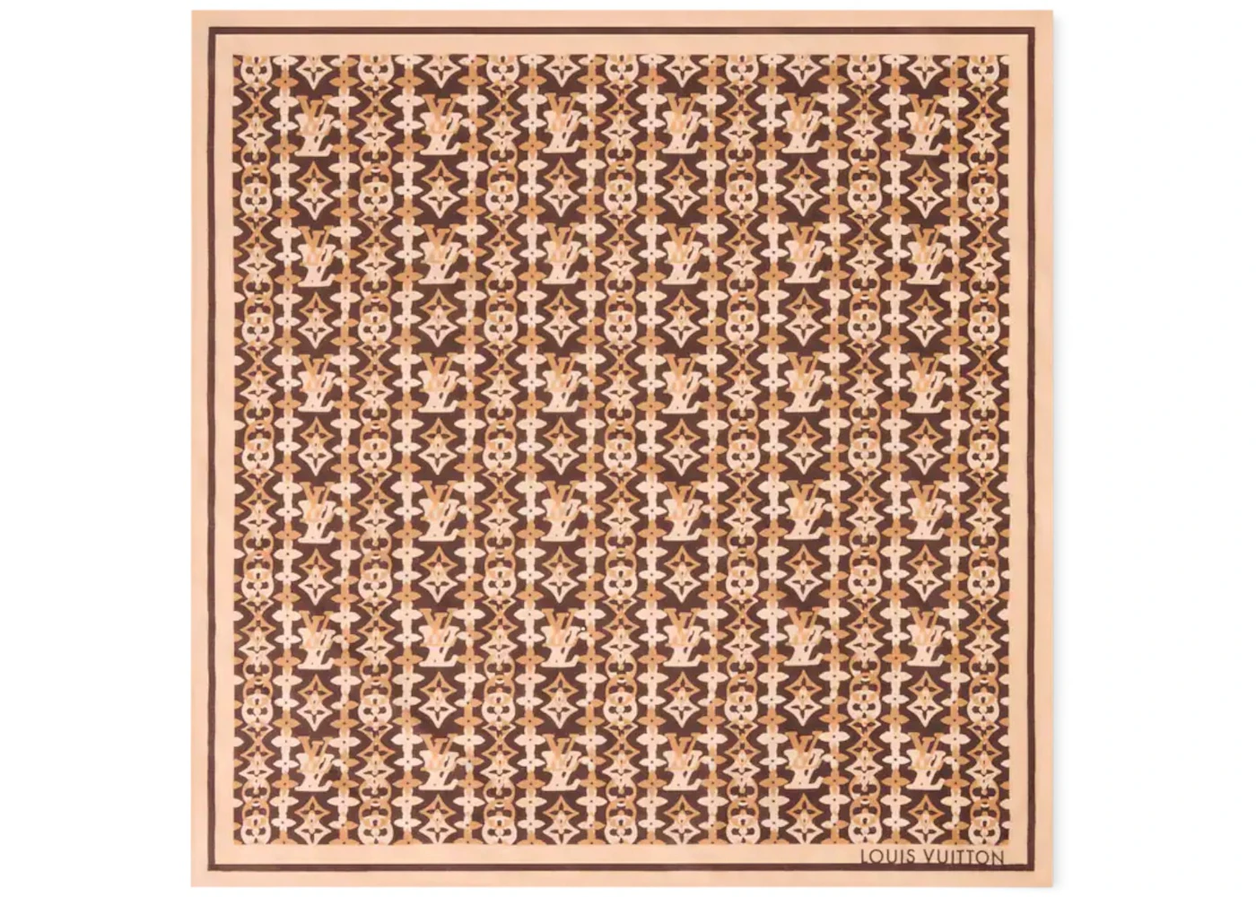 Louis Vuitton Monogram Overlap Bandana Brown