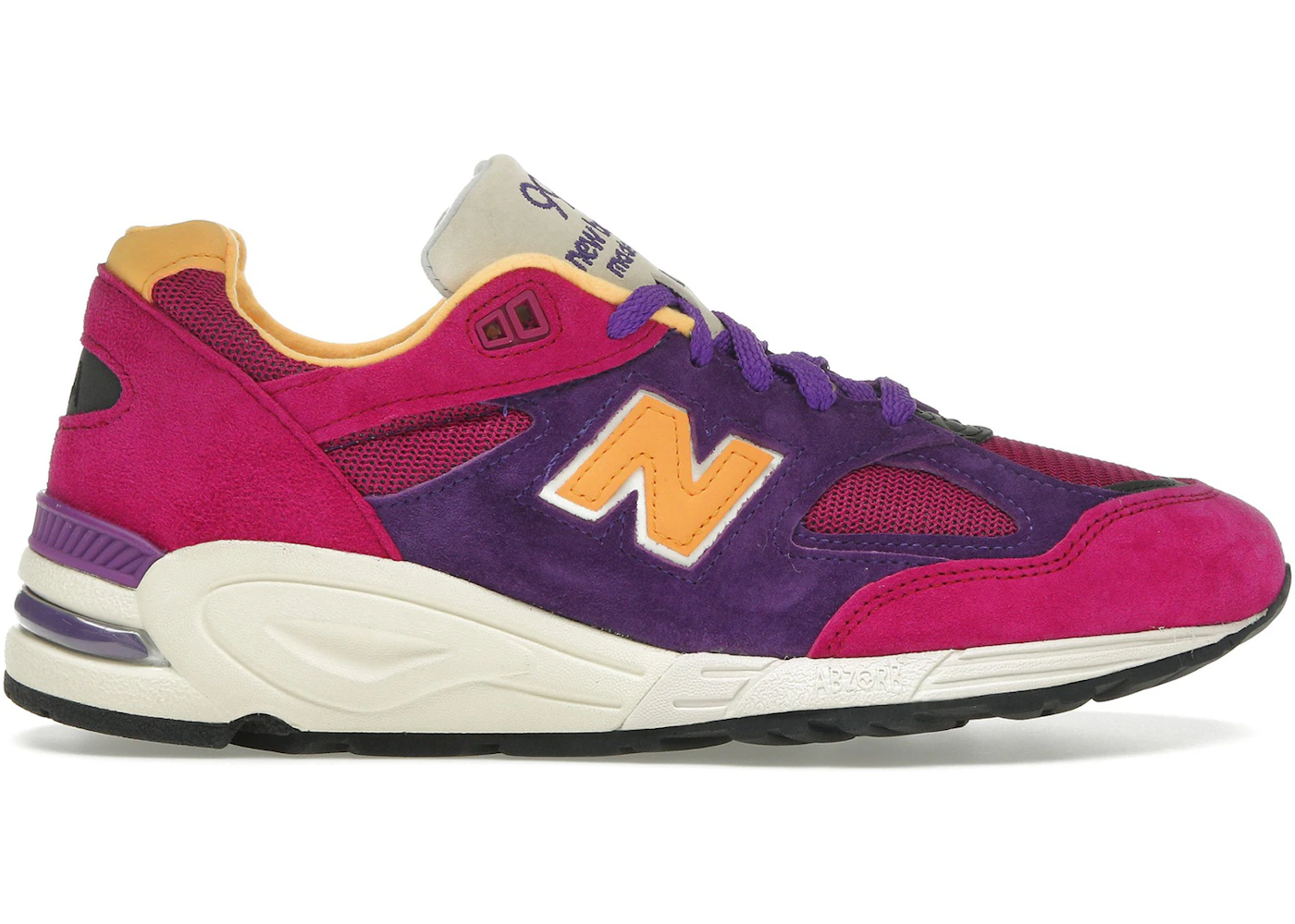New Balance 990v2 MiUSA Teddy Santis Purple Yellow