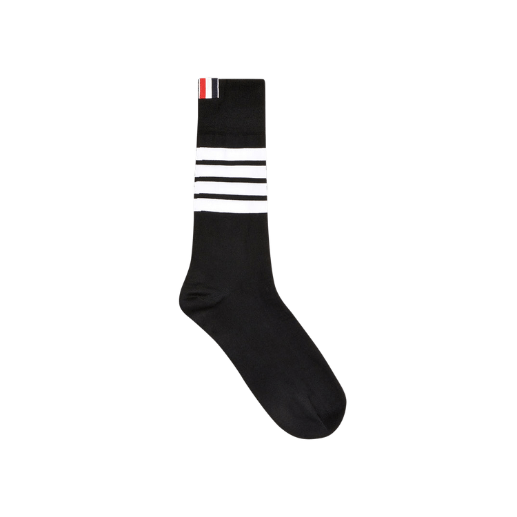 Thom Browne 4 Bar Mid Calf Socks 'Black'