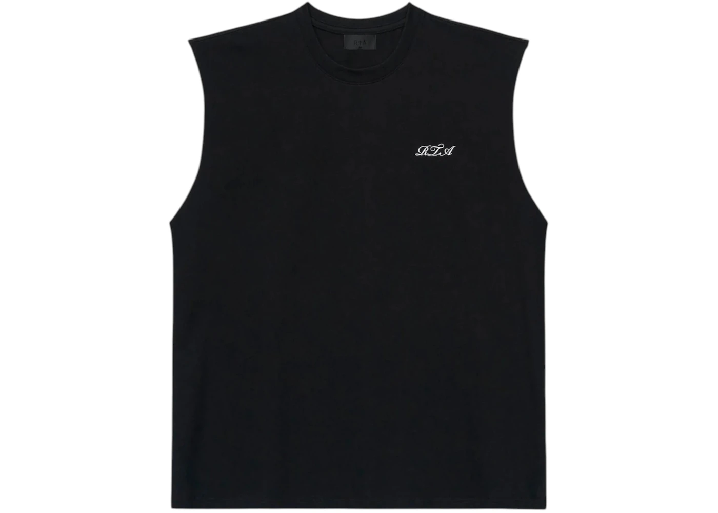 RtA Terry Muscle Tee Black Cursive