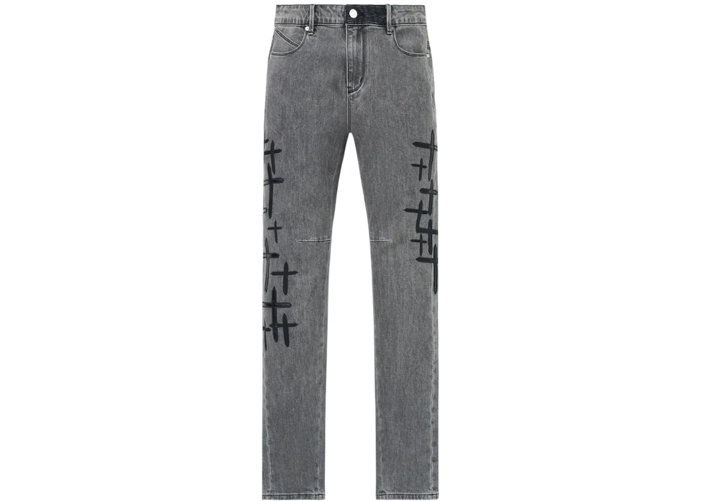 RtA Bryant Skinny Clouded Mist Cross Patch Jeans Clouded Mist
