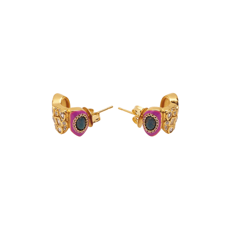 Medea Erin Taylor Earrings With Enamel 'Purple/Red'
