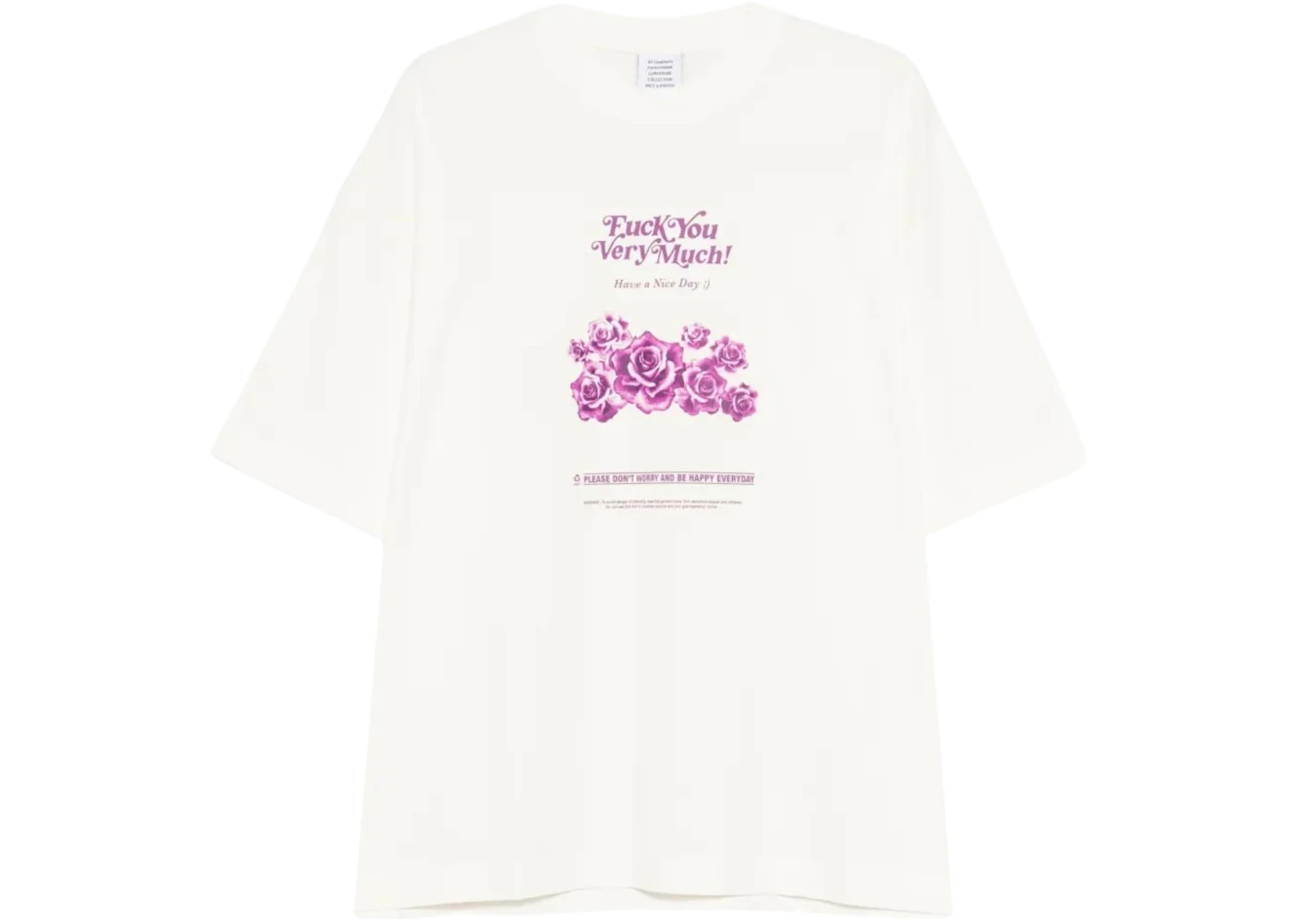 Vetements Fuck You Very Much T-shirt Vanilla