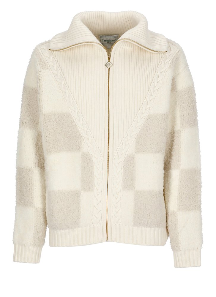 Casablanca Checked Boucle Cardigan
