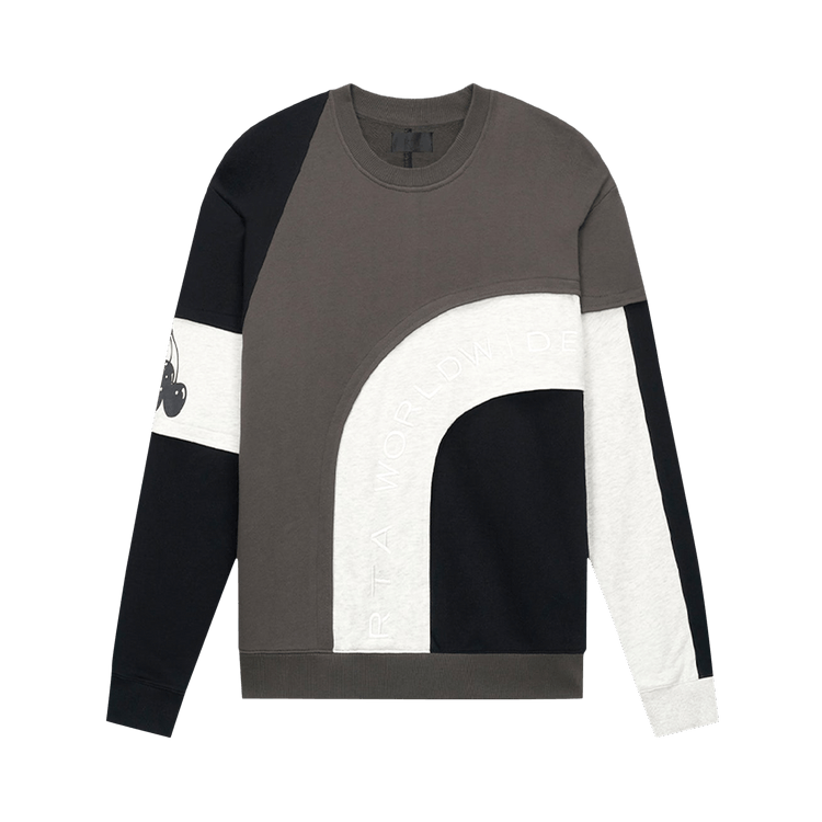 RtA Charles Sweatshirt 'Black/White/Grey Patchwork'