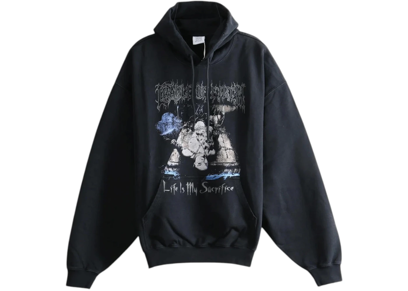 Vetements COF Sacrifice Hoodie Washed Black