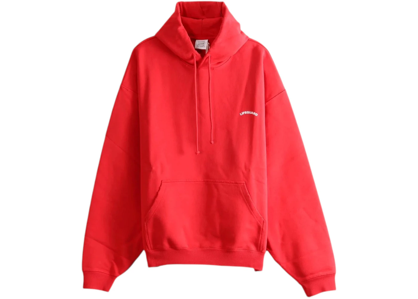 Vetements Lifeguard Oversized Hoodie Red