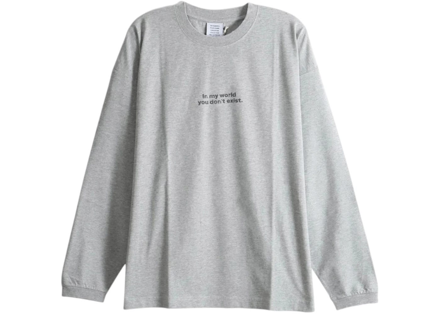 Vetements In My World Longsleeve Top Grey