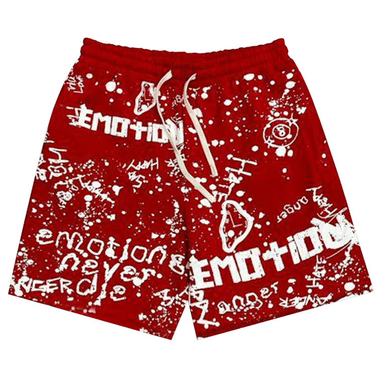 Mixed Emotion Graffiti Shorts 'Red'