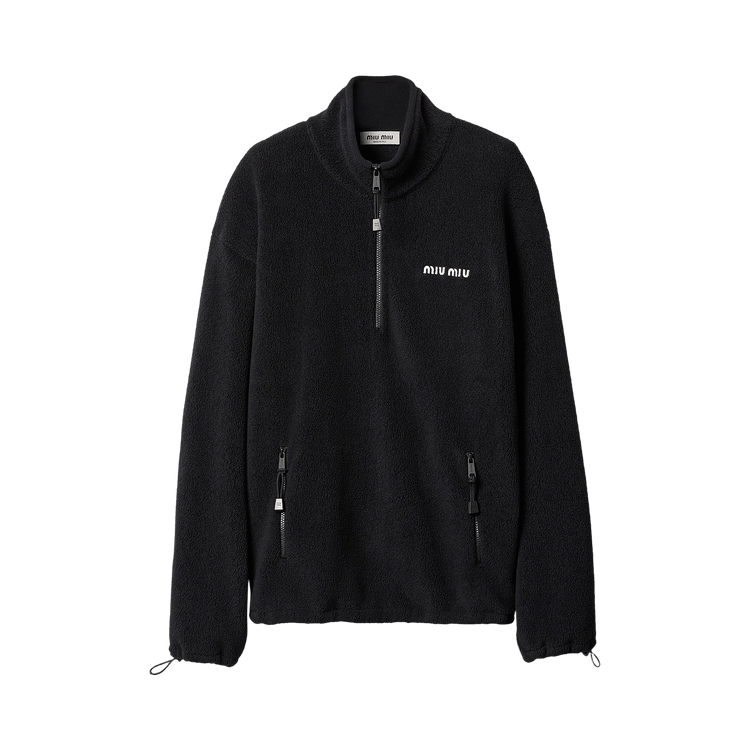 Miu Miu Fleece Sweatshirt 'Black'