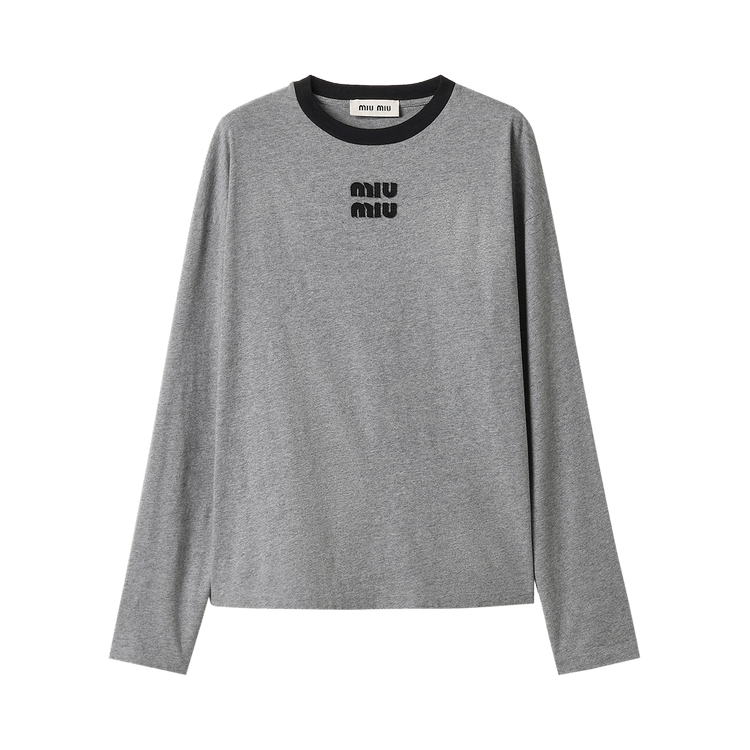 Miu Miu Jersey Girocollo 'Grigio/Nero'