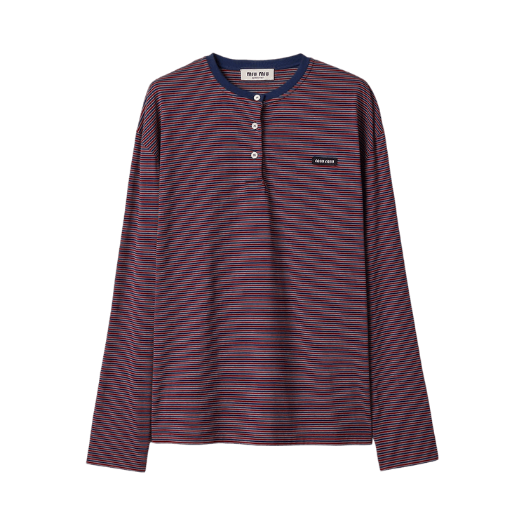 Miu Miu Jersey Riga Girocollo 'Navy/Granato'